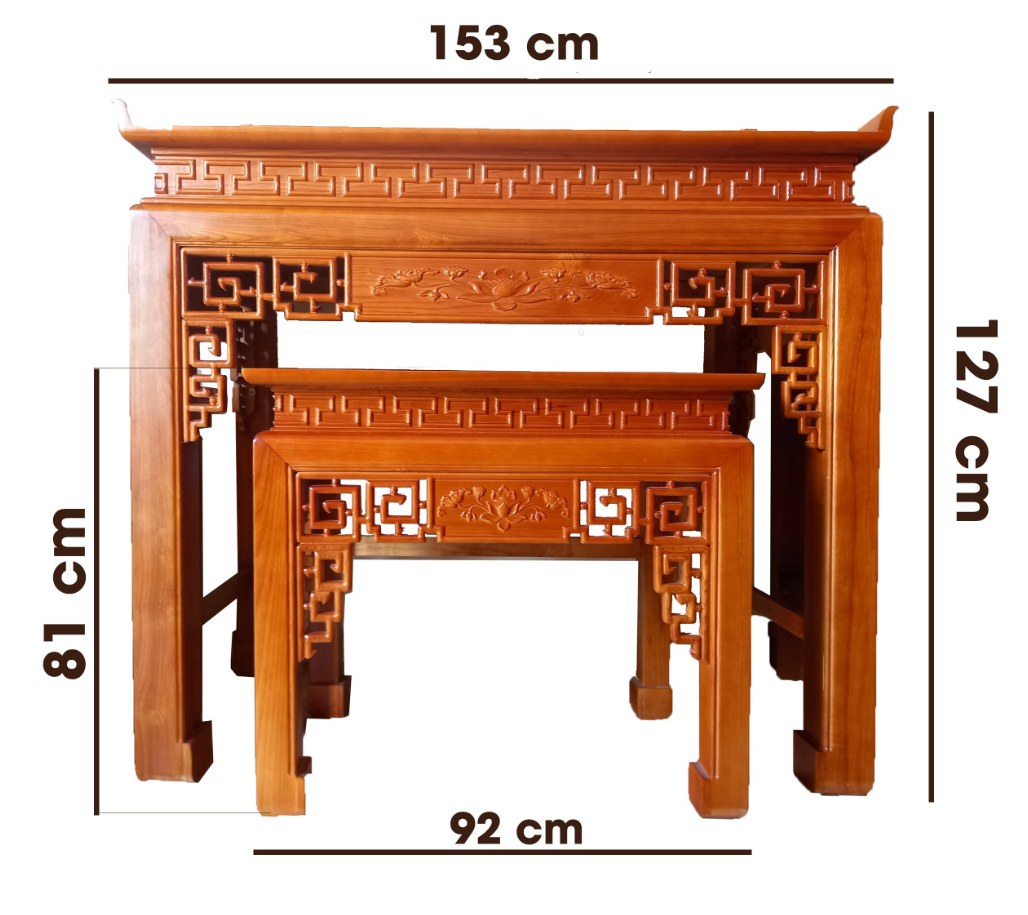 Kích thước bàn thờ cho căn hộ không có phòng thờ riêng